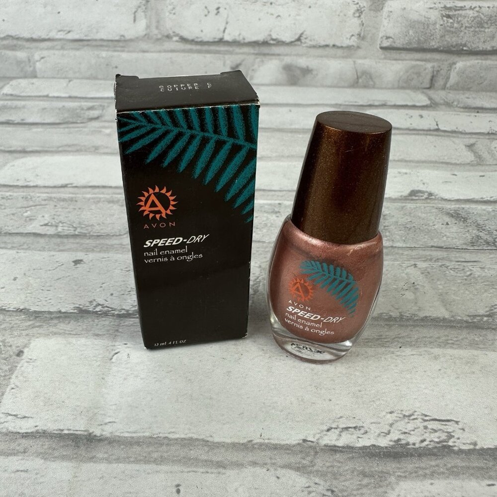 AVON Speed Dry Nail Enamel Copper Nail Polish New In Box